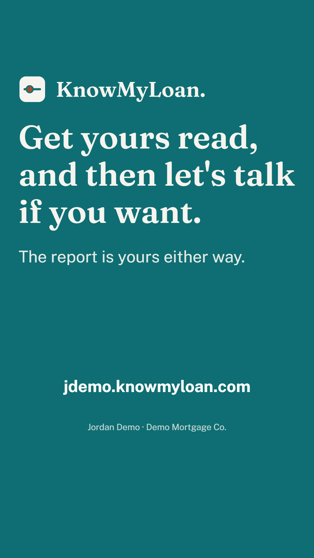 Story template: Get yours read, and then let's talk if you want.