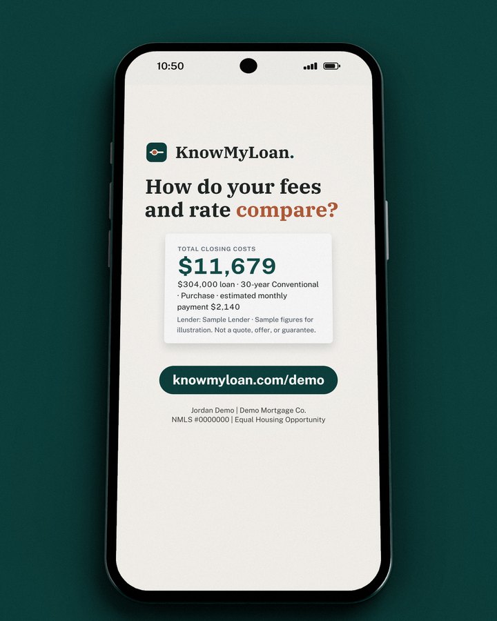 Story template on a phone: How do your fees and rate compare?